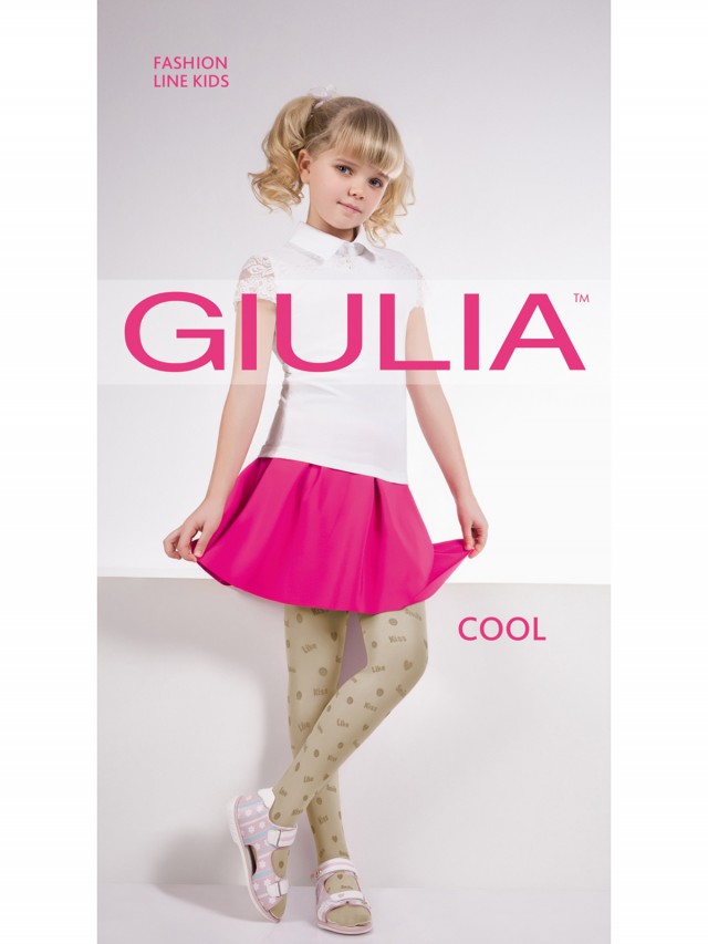 Giulia Cool 01 /колготки дет/ bianco-pink 128-134