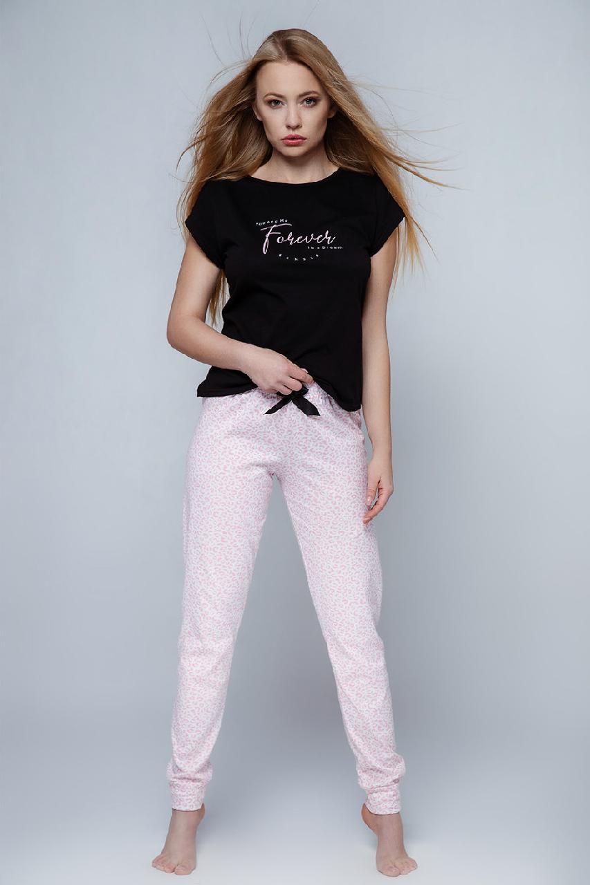 SENSIS Forever /пижама со штанами жен./ черный-розовый 36/S