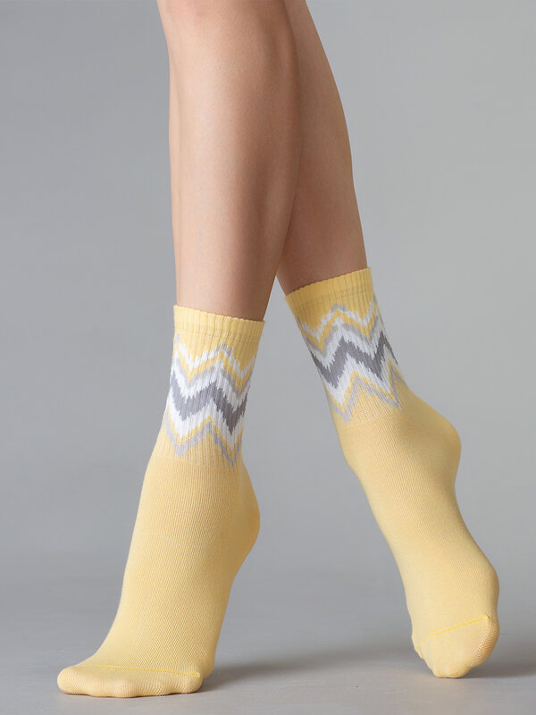 MIN Mini Style 4605 /носки/ giallo-зигзаг 39-41