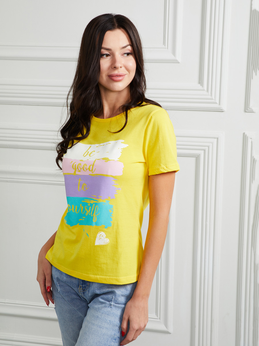 LIZA VOLKOVA 204941605 /футболка жен./ желтый 42