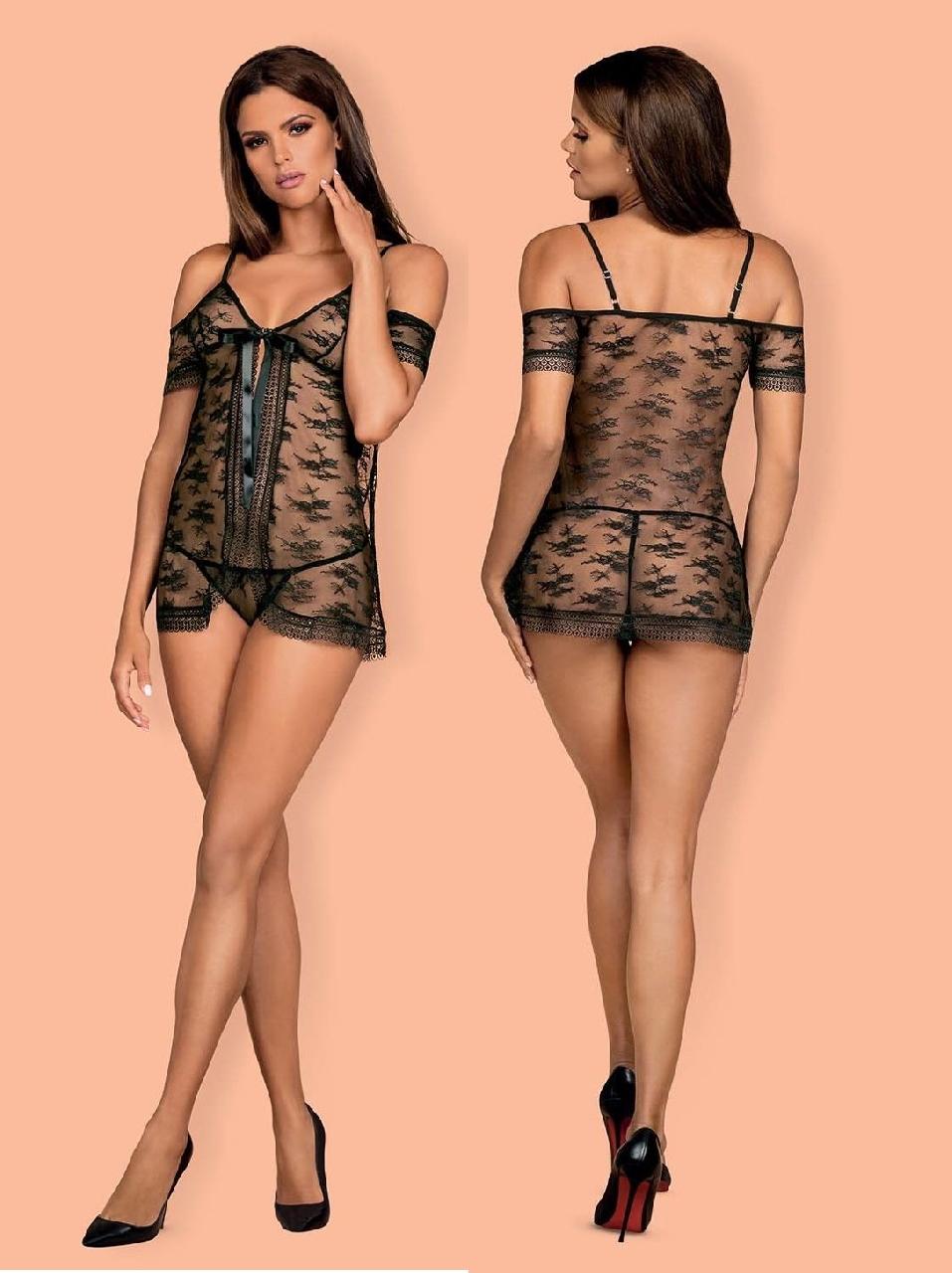 OBSESSIVE JENNIFAIRY BABYDOLL черный L/XL OBSESSIVE JENNIFAIRY BABYDOLL черный L/XL
