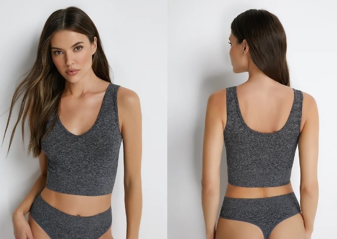 OM БOmD S Melange Walfe 1242-02SS /майка женская/ grigio-melange M/L