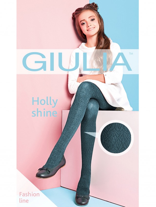 Giulia Holly Shine 03 /колготки дет/ spruce 128-134