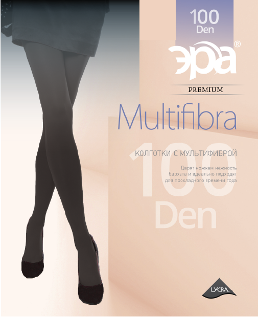 Эра Мультифибра 100 евроконверт /колготки/ антрацит 2