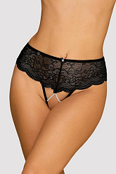 OBSESSIVE PEARLOVE Panties crotchless черный XS/S