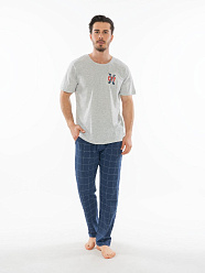 VS 101137 0491 /футболка и брюки муж/ серый 2XL