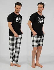 VS 101181 1722 /комплект с брюками и шортами муж/ черный M