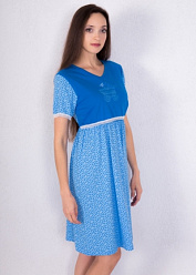 VS 17111307 /платье для кормящих/ голубой 44/S