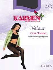 KARMEN K-Velour 40 Vita Bassa nero 2