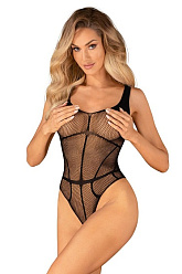 OBSESSIVE B336 Crotchless Teddy черный S/M/L