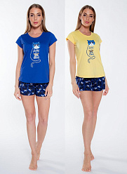 VS 008115 0112 /футболка и шорты жен/ синий S