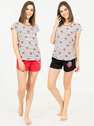 VS 009117 0069 /футболка и шорты жен/ розовый L