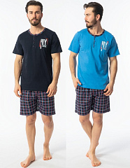 VS 101096 4957 /футболка и шорты муж/ голубой 3XL